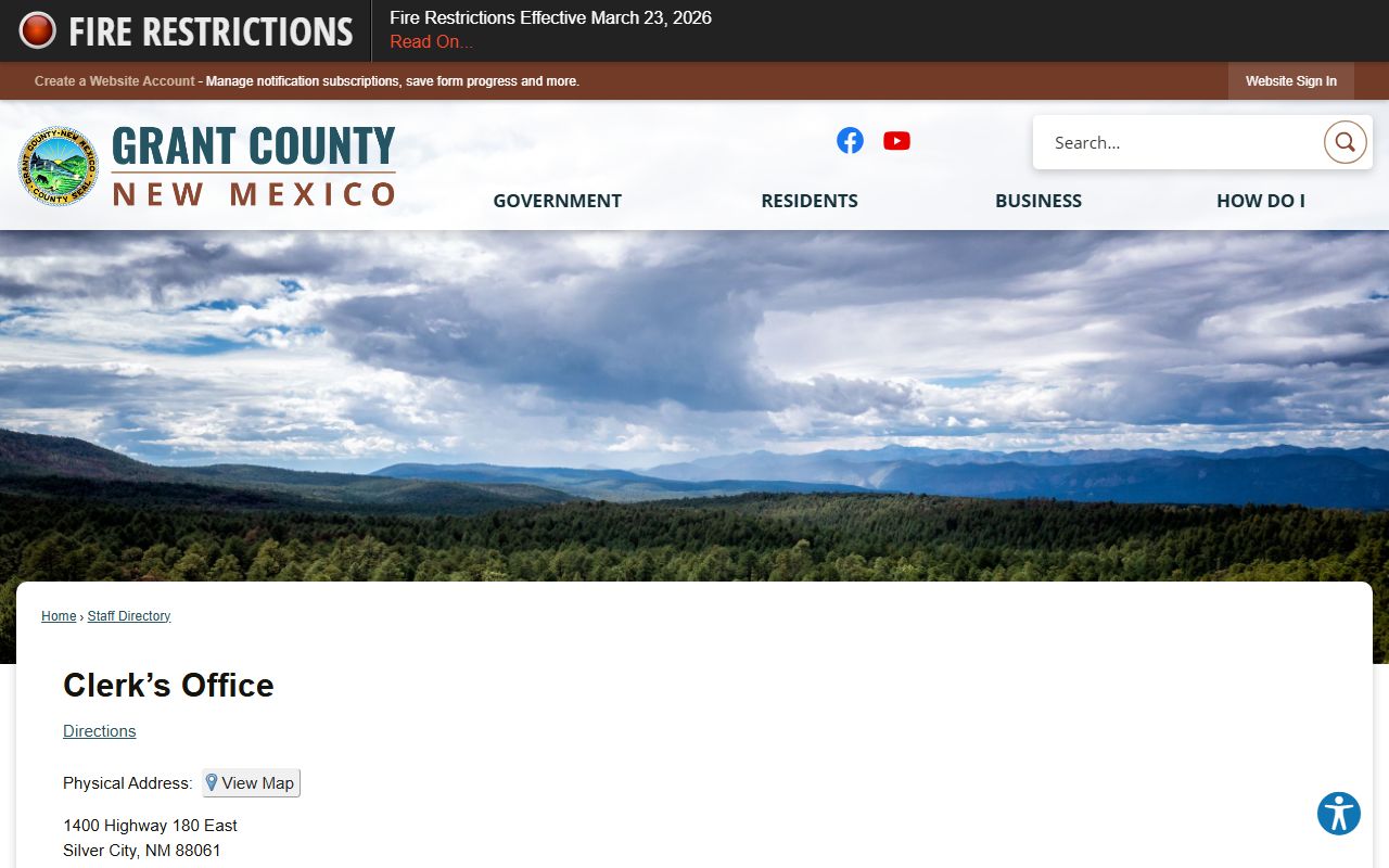 Grant County Clerk of Court records staff directory