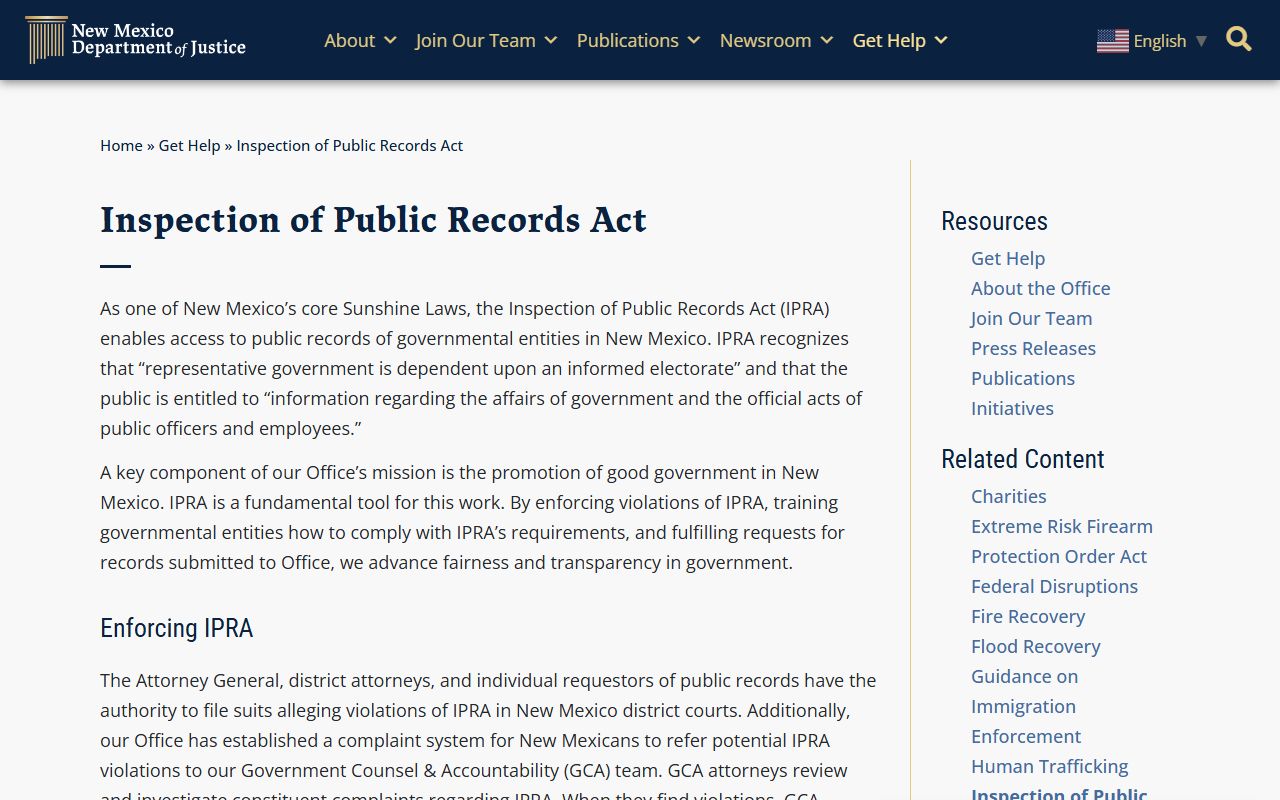 Grant County Clerk of Court records New Mexico IPRA access rules