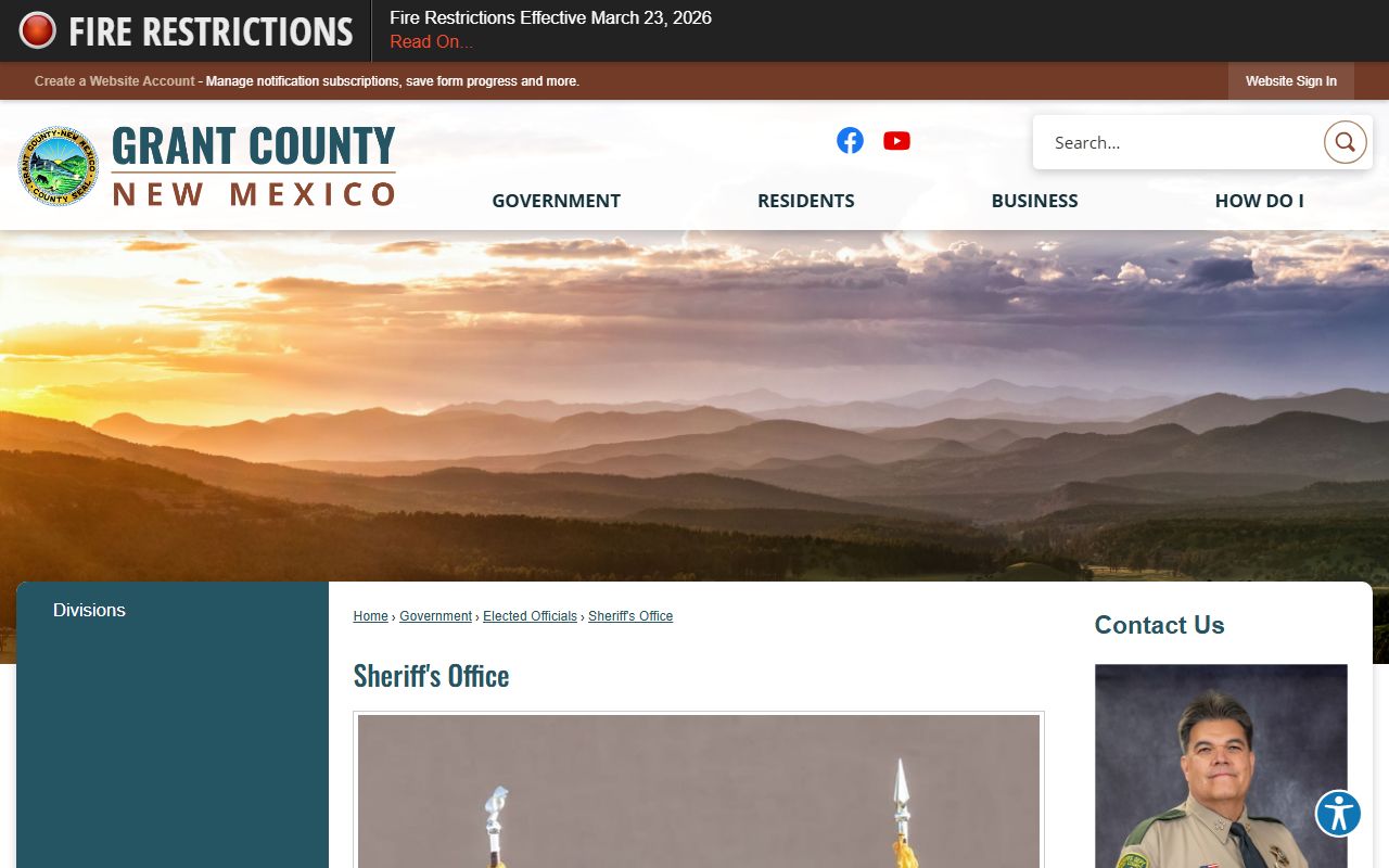 Grant County arrest records Sheriff's Office source
