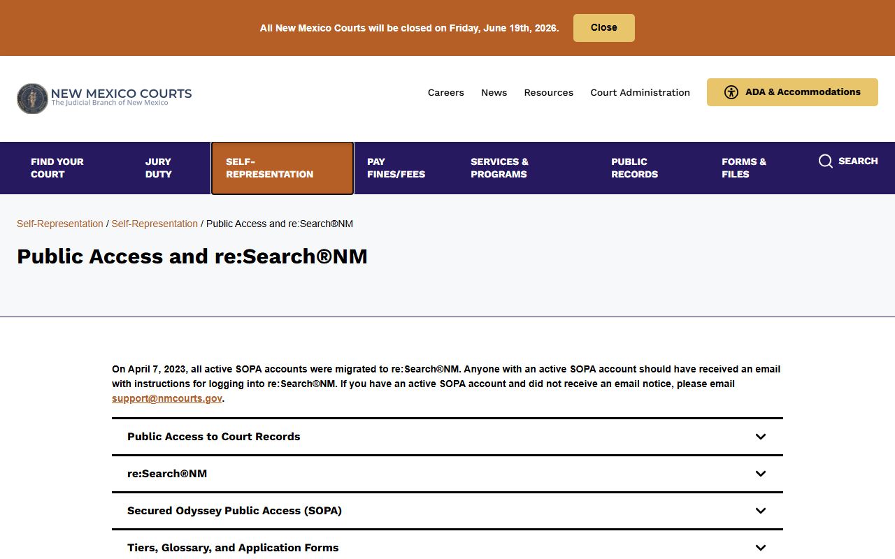 Grant County court records public access and reSearchNM guidance
