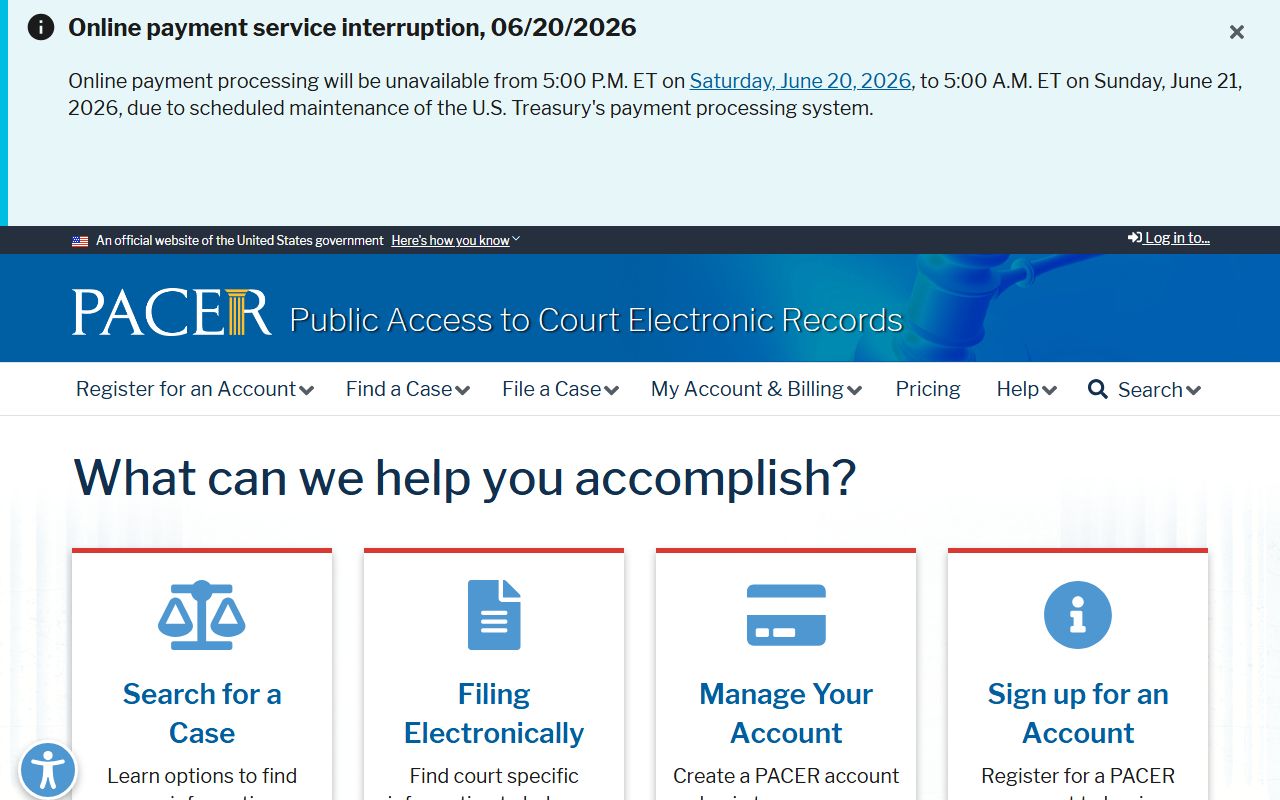 Grant County District Court PACER federal records portal