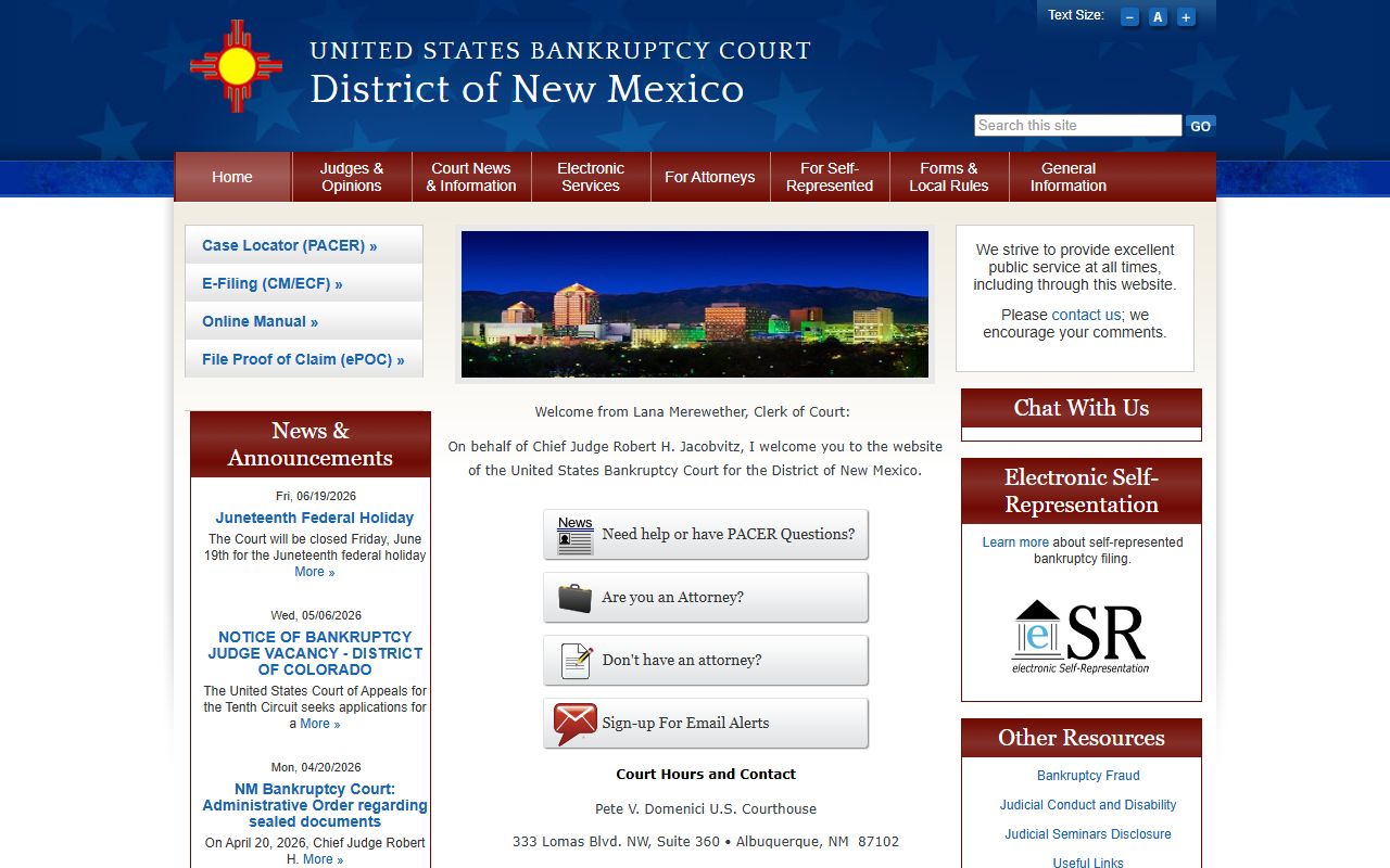 Grant County District Court federal bankruptcy court distinction