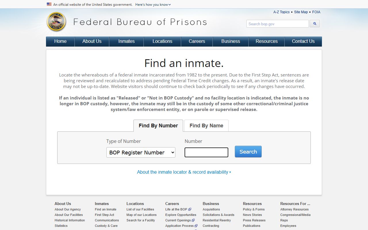 Grant County inmate records federal inmate locator distinction