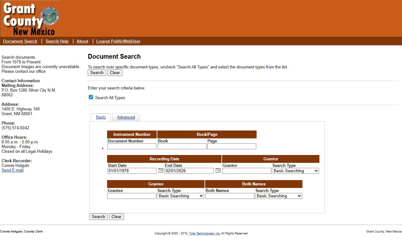 Grant County marriage records EagleWeb public document search